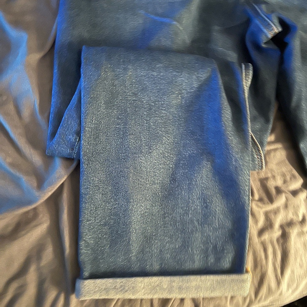 NWT AE Tomgirl 16T button fly jeans. Rolled cuff. - Picture 4 of 4